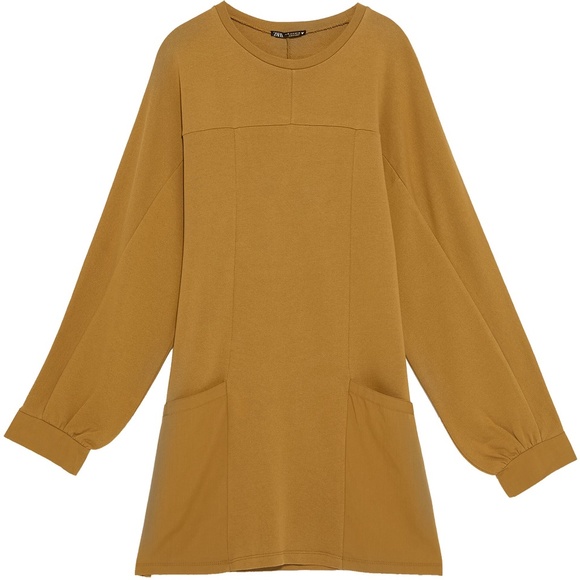 Zara Mustard Dress With Pockets NWT - Picture 11 of 16